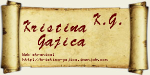 Kristina Gajica vizit kartica
